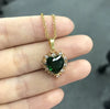 Necklace for Women Multicolored Zircon Gem Heart Vintage Necklaces Clavicle Chain Jewelry Choker Charm Luxury Gifts for the New