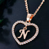 Letter Necklace 26 Letter Zircon Love Necklace Jewelry Love Pendant