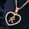 Letter Necklace 26 Letter Zircon Love Necklace Jewelry Love Pendant