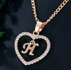 Letter Necklace 26 Letter Zircon Love Necklace Jewelry Love Pendant