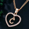 Letter Necklace 26 Letter Zircon Love Necklace Jewelry Love Pendant