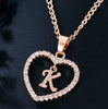 Letter Necklace 26 Letter Zircon Love Necklace Jewelry Love Pendant