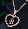 Letter Necklace 26 Letter Zircon Love Necklace Jewelry Love Pendant