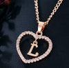 Letter Necklace 26 Letter Zircon Love Necklace Jewelry Love Pendant