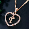 Letter Necklace 26 Letter Zircon Love Necklace Jewelry Love Pendant