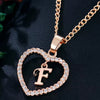 Letter Necklace 26 Letter Zircon Love Necklace Jewelry Love Pendant