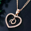 Letter Necklace 26 Letter Zircon Love Necklace Jewelry Love Pendant