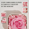 Preserved Roses Gift Jewerlry Box, Real Eternal Rose Flower with Necklace, Gifts for Girlfriend, Mom, Women, Wife, Birthday and Valentine'S Day (Pink)