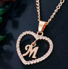 Letter Necklace 26 Letter Zircon Love Necklace Jewelry Love Pendant