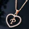 Letter Necklace 26 Letter Zircon Love Necklace Jewelry Love Pendant