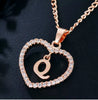 Letter Necklace 26 Letter Zircon Love Necklace Jewelry Love Pendant