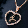 Letter Necklace 26 Letter Zircon Love Necklace Jewelry Love Pendant