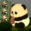 HUAHUA Panda Light Silicone Lamp beside Lamp Baby Night Light Cartoon Toy Children Bedroom Sleep Light LED Touch Gifts