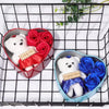 Bear Rose Gift Box Valentines Day Flower Love Box Bears Bouquet Wedding Birthday Home Party Decoration Gift for My Girlfriend