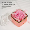 Preserved Roses Gift Jewerlry Box, Real Eternal Rose Flower with Necklace, Gifts for Girlfriend, Mom, Women, Wife, Birthday and Valentine'S Day (Pink)